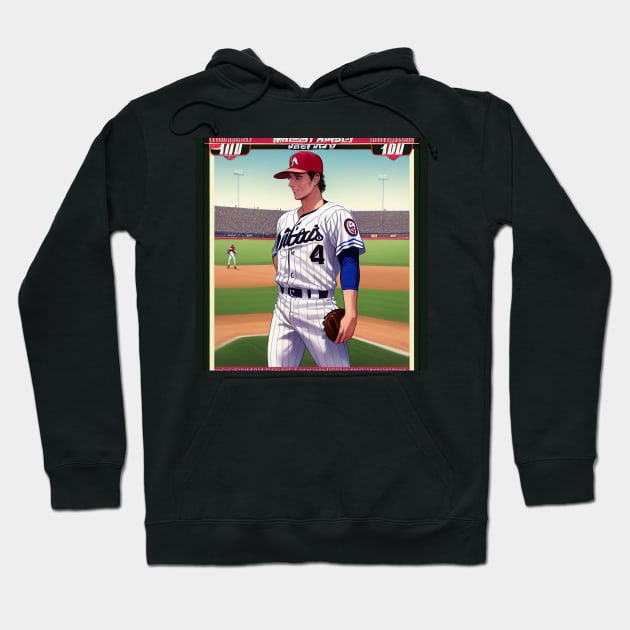 Vintage Baseball Pitcher Poster Hoodie by BAYFAIRE